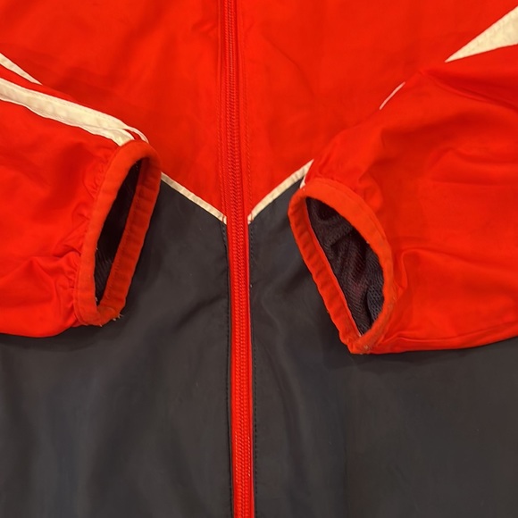 Adidas unisex size small windbreaker retro red white blue trademark 3 Stripe Y2K - Picture 8 of 16